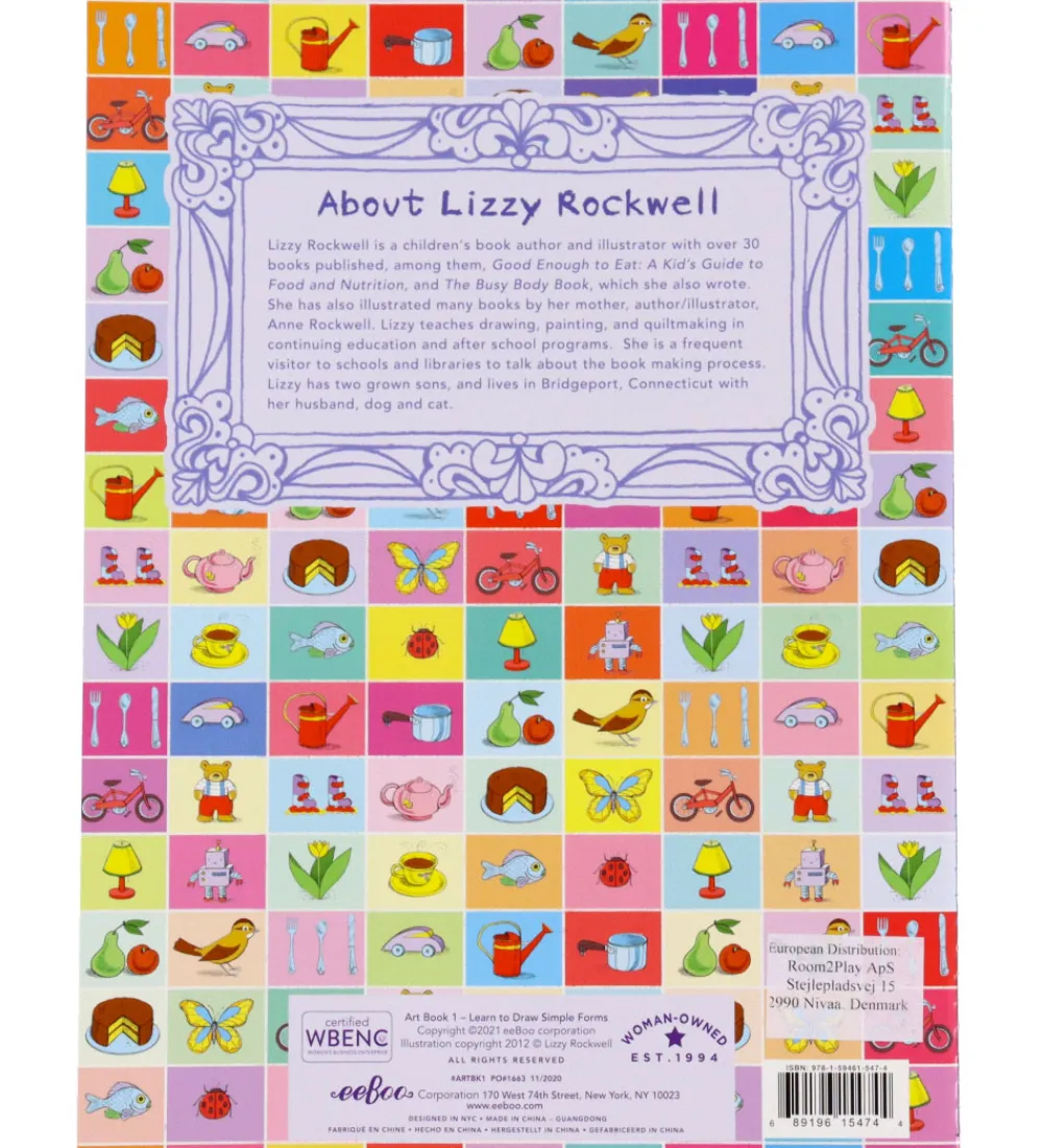 Eeboo Malebog>Bog - Lær At Tegne - Simple Former - Engelsk