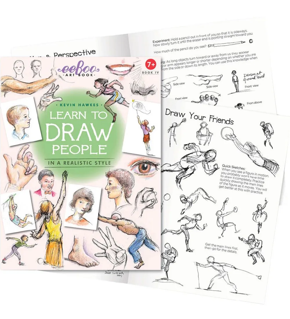 Eeboo Malebog>Bog - Lær At Tegne Relistiske Mennesker - Engelsk