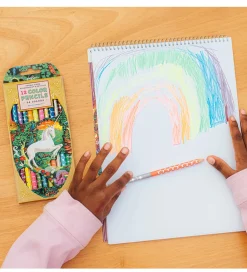 Eeboo Tuscher Og Farver>Farveblyanter - 12 Stk. - Neon/Metallic - Unicorn