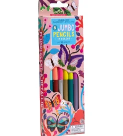 Eeboo Tuscher Og Farver>Farveblyanter - 6 Stk. - Jumbo - Butterflies
