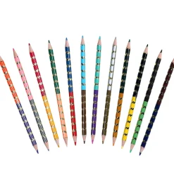 Eeboo Tuscher Og Farver|Kreativ Leg>Farveblyanter - Dobbeltsidet - 12-pak
