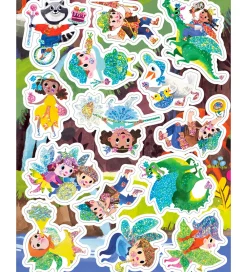 Eeboo Kreasæt>Klistermærkebog - 200+ stk. - Eventyr