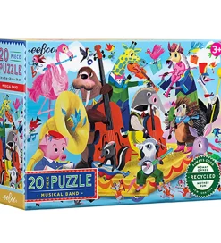 Eeboo Puslespil>Puslespil - 20 Brikker - 28x38 cm - Bandet Spiller