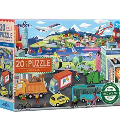 Eeboo Puslespil>Puslespil - 20 Brikker - 28x38 cm - Transportmidler
