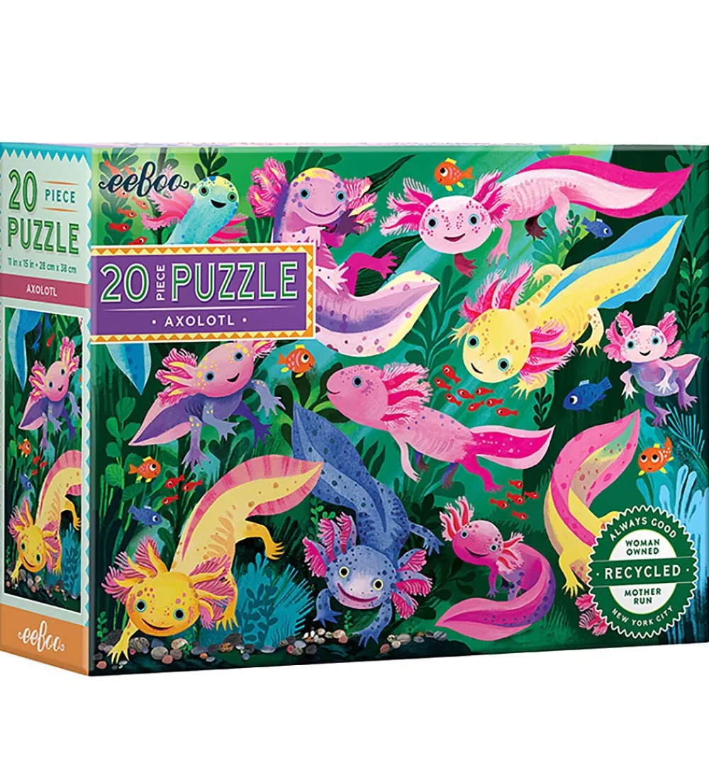 Eeboo Puslespil>Puslespil - 20 Brikker - 28x38 cm - Axolotl