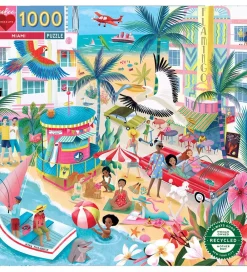 Eeboo Puslespil>Puslespil - 1000 Brikker - Miami