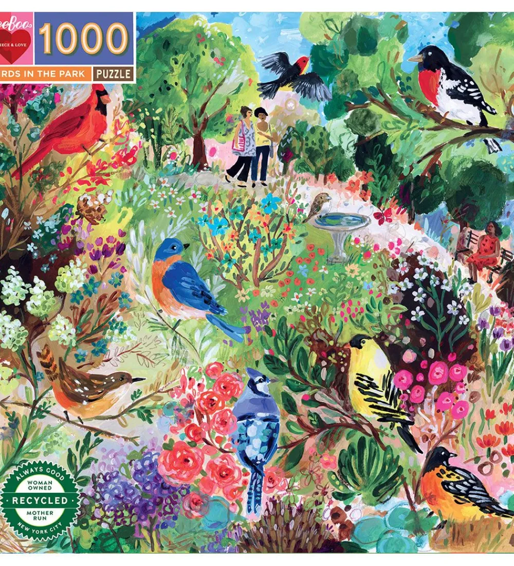 Eeboo Puslespil>Puslespil - 1000 Brikker - Birds In The Park