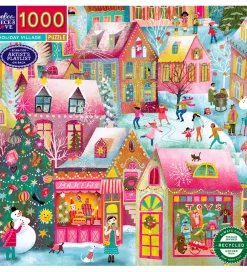 Eeboo Puslespil>Puslespil - 1000 brikker - Holiday Village