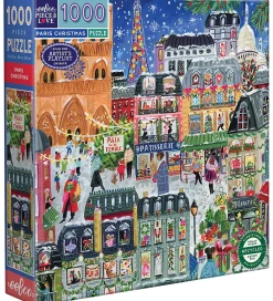 Eeboo Puslespil>Puslespil - 1000 Brikker - 58,4x58,4 cm - Paris Christmas