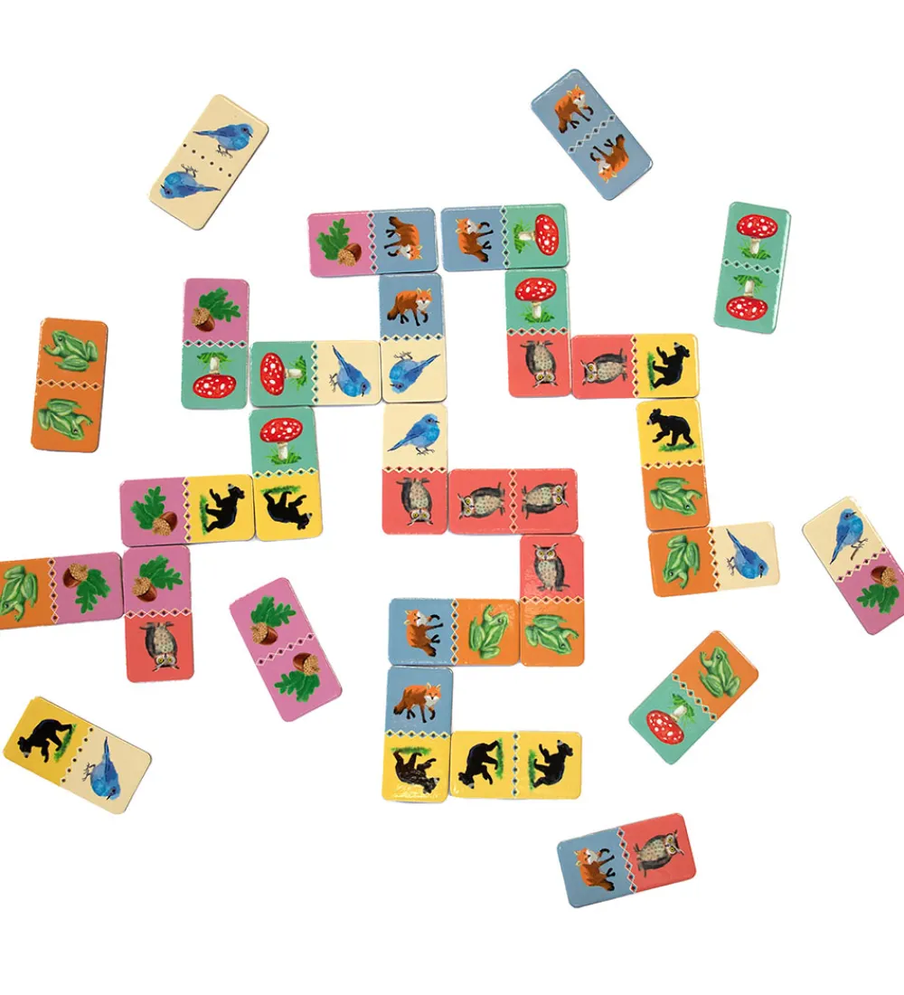 Eeboo Spil>Spil - Domino - Busy Woods
