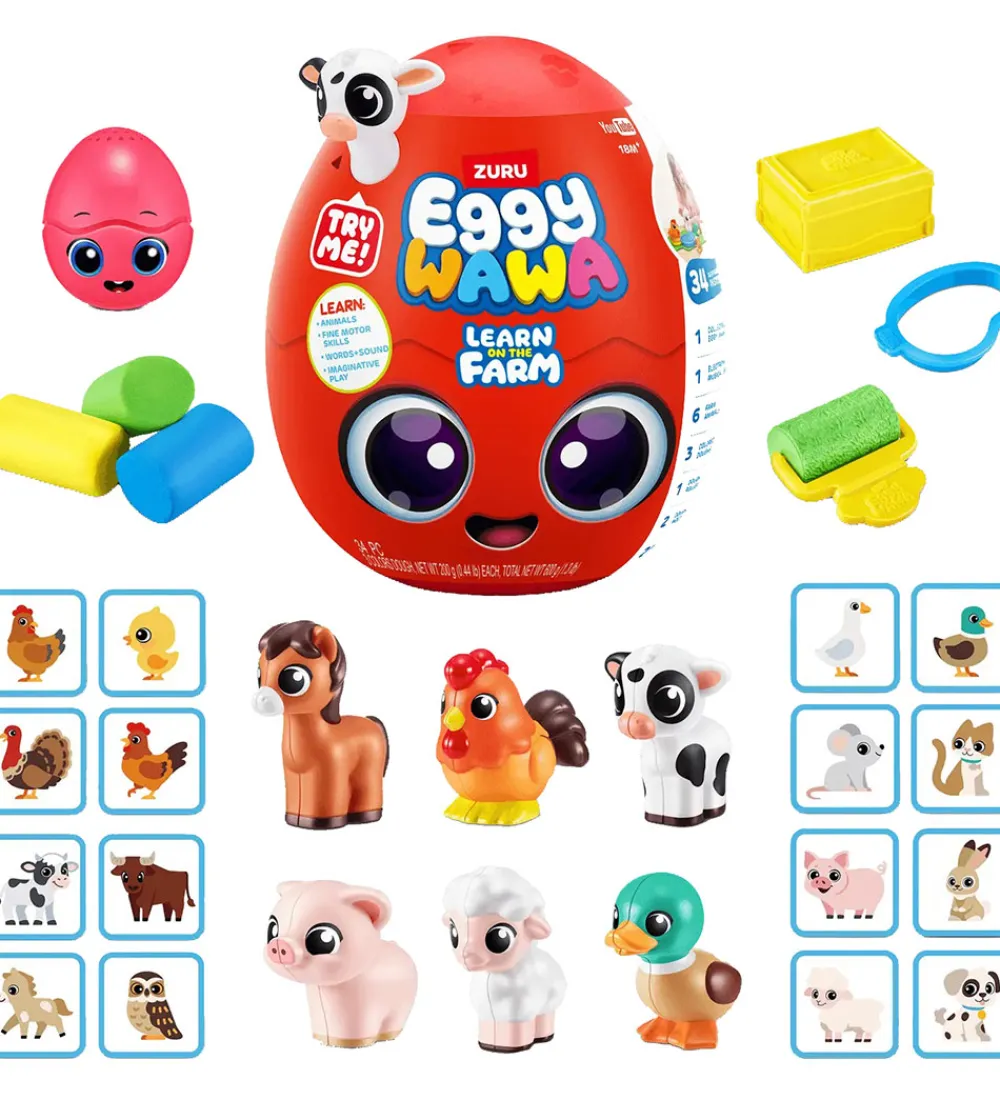 Eggy Wawa Figurer>Legetøj - LEarn On The Farm Surprise Egg