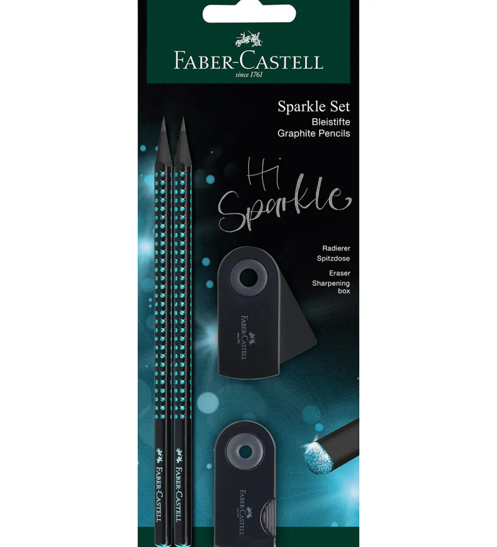 Faber-Castell Kreativ Leg|Tuscher Og Farver>Blyantsæt - Sparkle - 4 Dele - Black Edition - Mid
