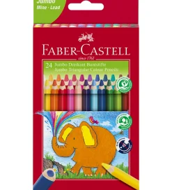 Faber-Castell Tuscher Og Farver>Farveblyanter - Trekantet - Jumbo - 5,4 mm - 24 st