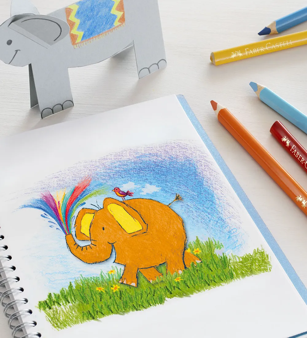 Faber-Castell Tuscher Og Farver>Farveblyanter - Trekantet - Jumbo - 5,4 mm - 24 st
