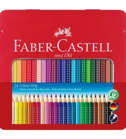 Faber-Castell Tuscher Og Farver|Maling>Farveblyanter - Grip - akvarel - 24 stk - Multi