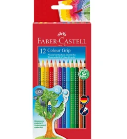 Faber-Castell Tuscher Og Farver|Maling>Farveblyanter - Grip - Akvarel - 12 stk - Multi