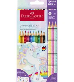 Faber-Castell Tuscher Og Farver>Farveblyanter - Trekantet - Grip Unicorn - 10+3 st