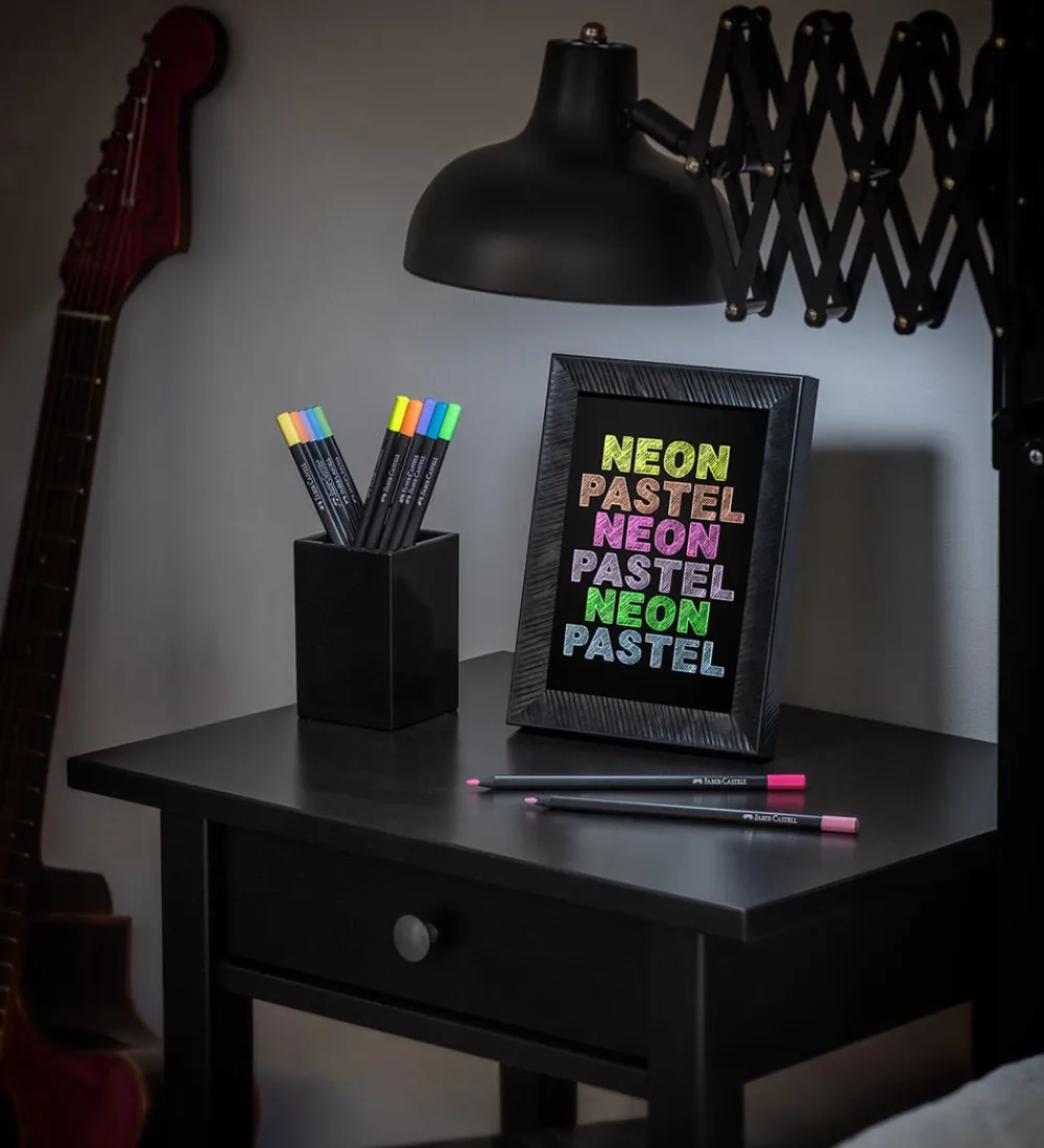 Faber-Castell Tuscher Og Farver>Farveblyanter - Trekantet - 12 stk - Neon/Pastel