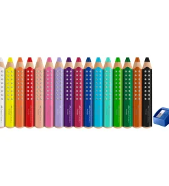 Faber-Castell Kreativ Leg|Tuscher Og Farver>Farveblyanter - XXL Jumbo Grip + Spidser - 16 stk.