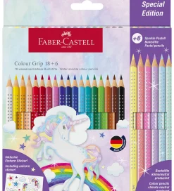 Faber-Castell Tuscher Og Farver>Farveblyanter - Trekantet - Grip Unicorn - 18+6 st