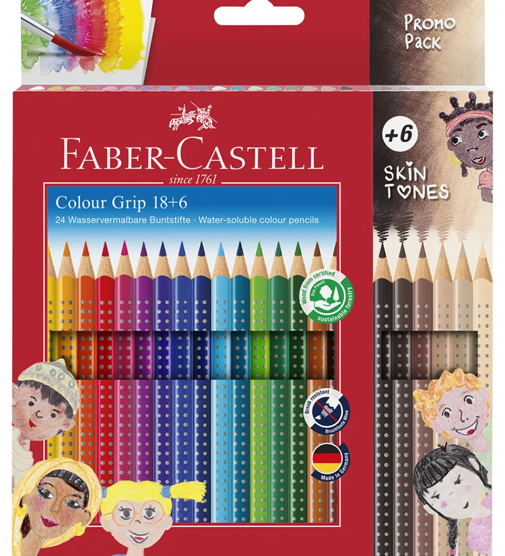 Faber-Castell Tuscher Og Farver>Farveblyanter - 24 stk. - Multi/Skin Tones