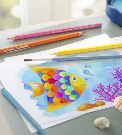 Faber-Castell Tuscher Og Farver|Maling>Farveblyanter - Akvarel - 12 stk + 1 Pensel