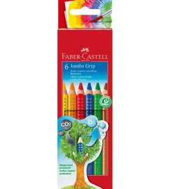 Faber-Castell Tuscher Og Farver|Maling>Farveblyanter - Jumbo Grip - Akvarel - 6 stk - Mul