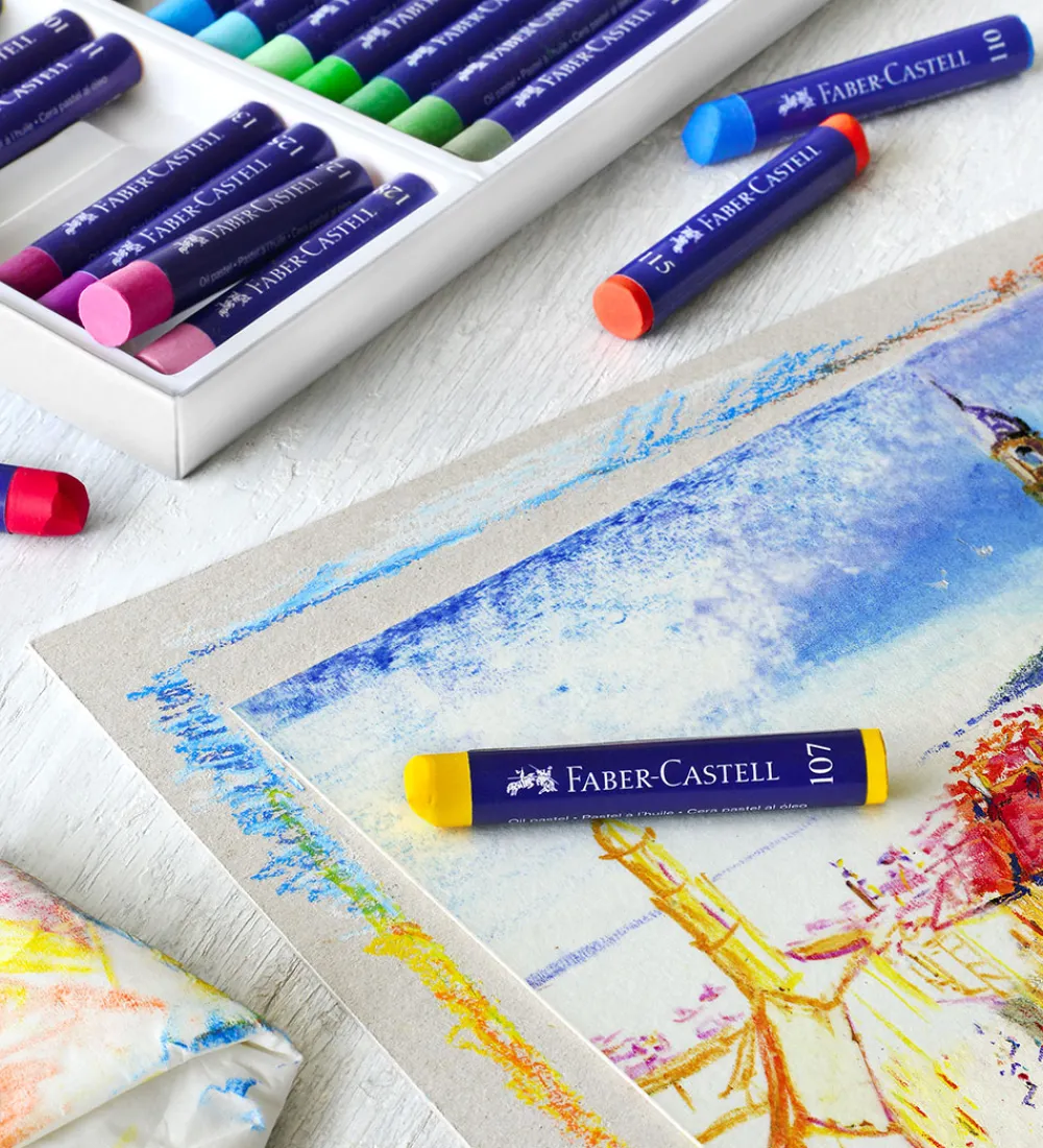 Faber-Castell Tuscher Og Farver>Fedtfarver - 12 stk