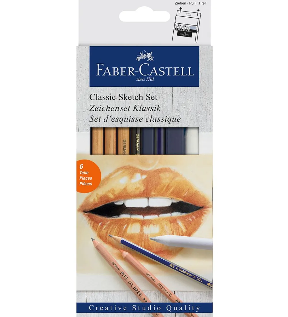 Faber-Castell Tuscher Og Farver>Tegnesæt - Classic Sketch - 6 stk
