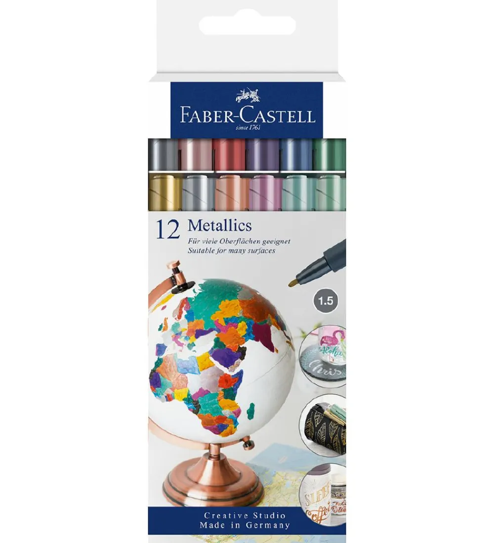 Faber-Castell Tuscher Og Farver>Tusch - Metallic - 12 stk.