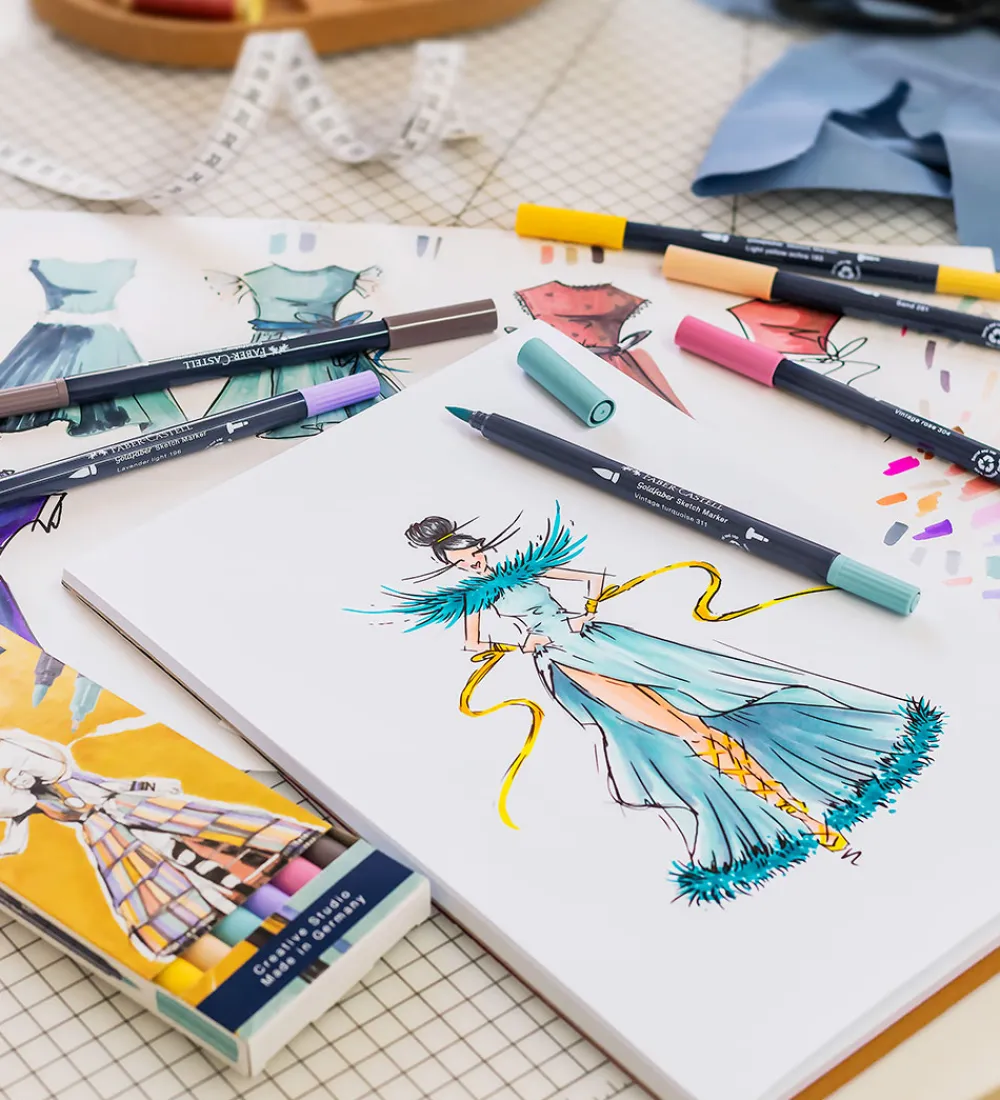 Faber-Castell Kreativ Leg|Tuscher Og Farver>Tuscher - 6 Stk. - Goldfaber Sketch - Fashion