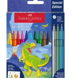 Faber-Castell Kreativ Leg|Tuscher Og Farver>Tuscher - 10+3 stk. - Dinosaur - Metallic