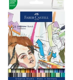 Faber-Castell Kreativ Leg|Tuscher Og Farver>Tuscher - 24 Stk. - Goldfaber Sketch