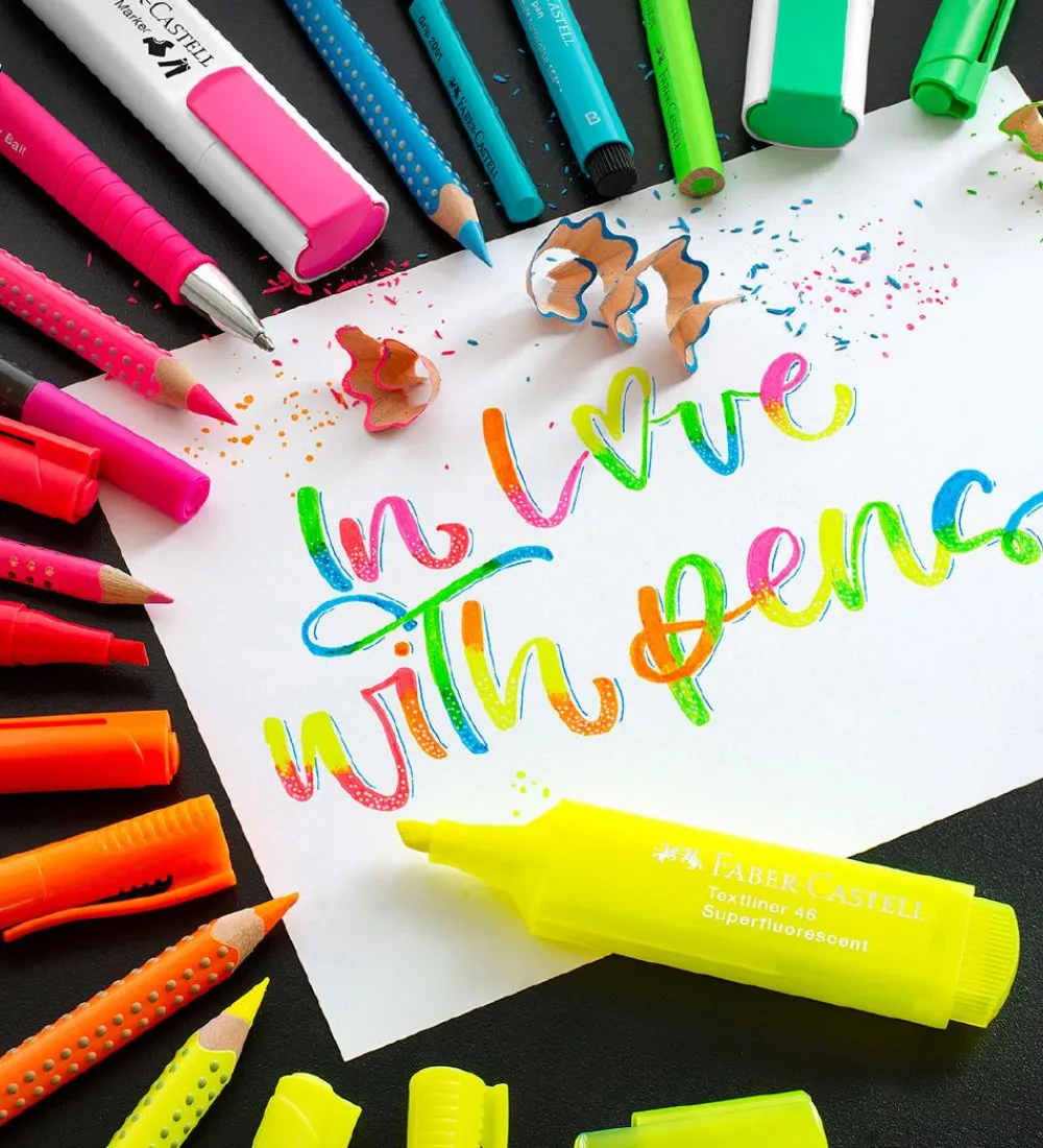 Faber-Castell Tuscher Og Farver>Tuscher - 6 stk. - Neon
