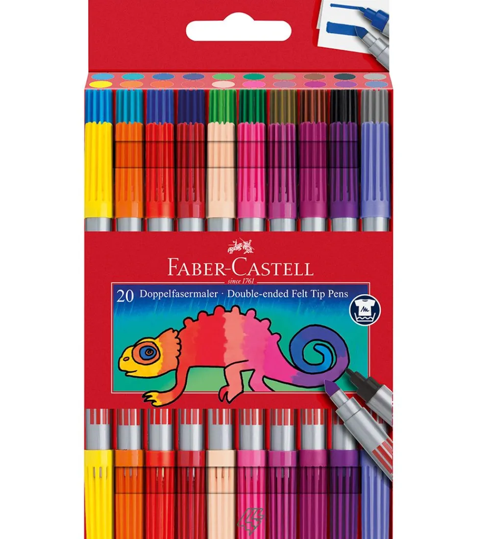 Faber-Castell Tuscher Og Farver>Tuscher - Dobbelt Tyk/Tynd - 20 stk - Multifarvet