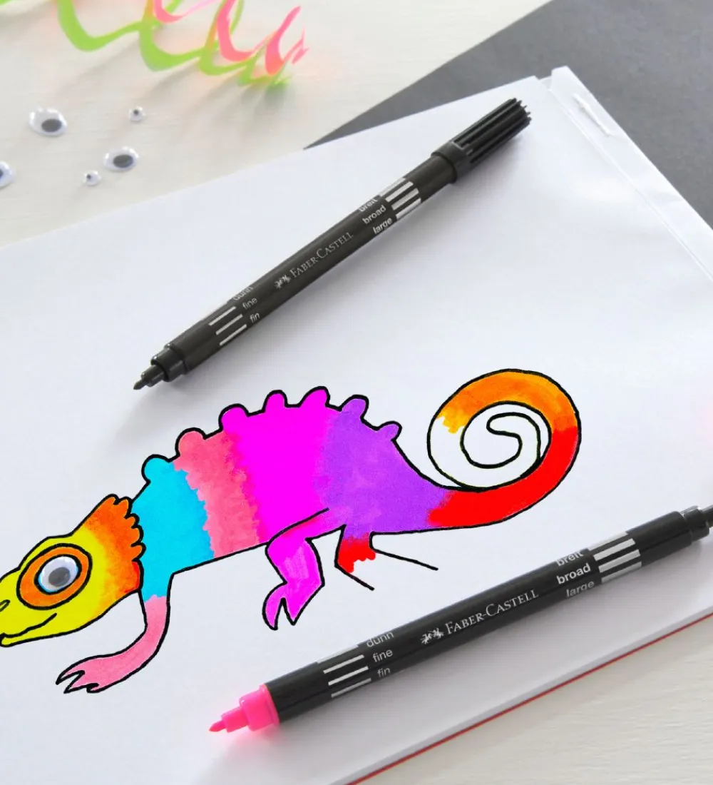 Faber-Castell Tuscher Og Farver>Tuscher - Dobbelt Tyk/Tynd - 10 stk. - Neon