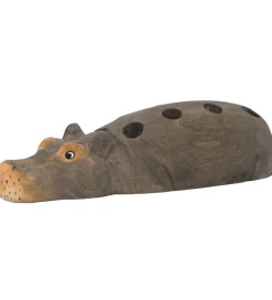 Ferm Living Tuscher Og Farver>Blyantsholder - Hippo - 19x7x4,5 cm - Handskåret Træ