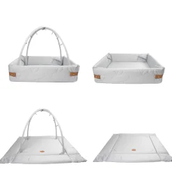 Filibabba Babylegetøj|Aktivitetsstativer>Aktivitetsnest - Soft Quilt - Pearl Blue