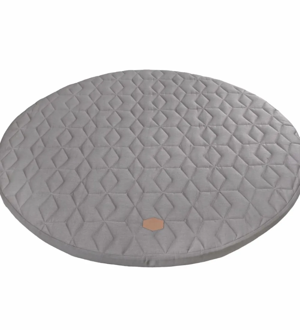 Filibabba Legetæpper Og Legegulve>Legemadras - Ø 90 cm - Soft Guilt - Mørkegrå