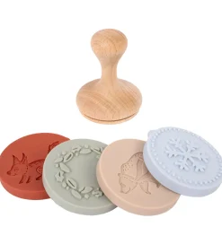 Filibabba Kreasæt>Stempelsæt - Træ/Silikone - 4 Dele - Wonderful Winter