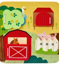 Fisher-Price Babylegetøj|Aktivitetslegetøj>Fisher Price Aktivitetsplade - Træ - Gårdsdyr