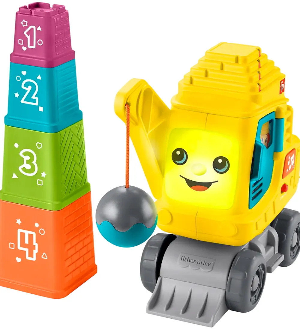 Fisher-Price Biler, Tog Og Køretøjer|Babylegetøj>Legetøj - Count & Stack Crane