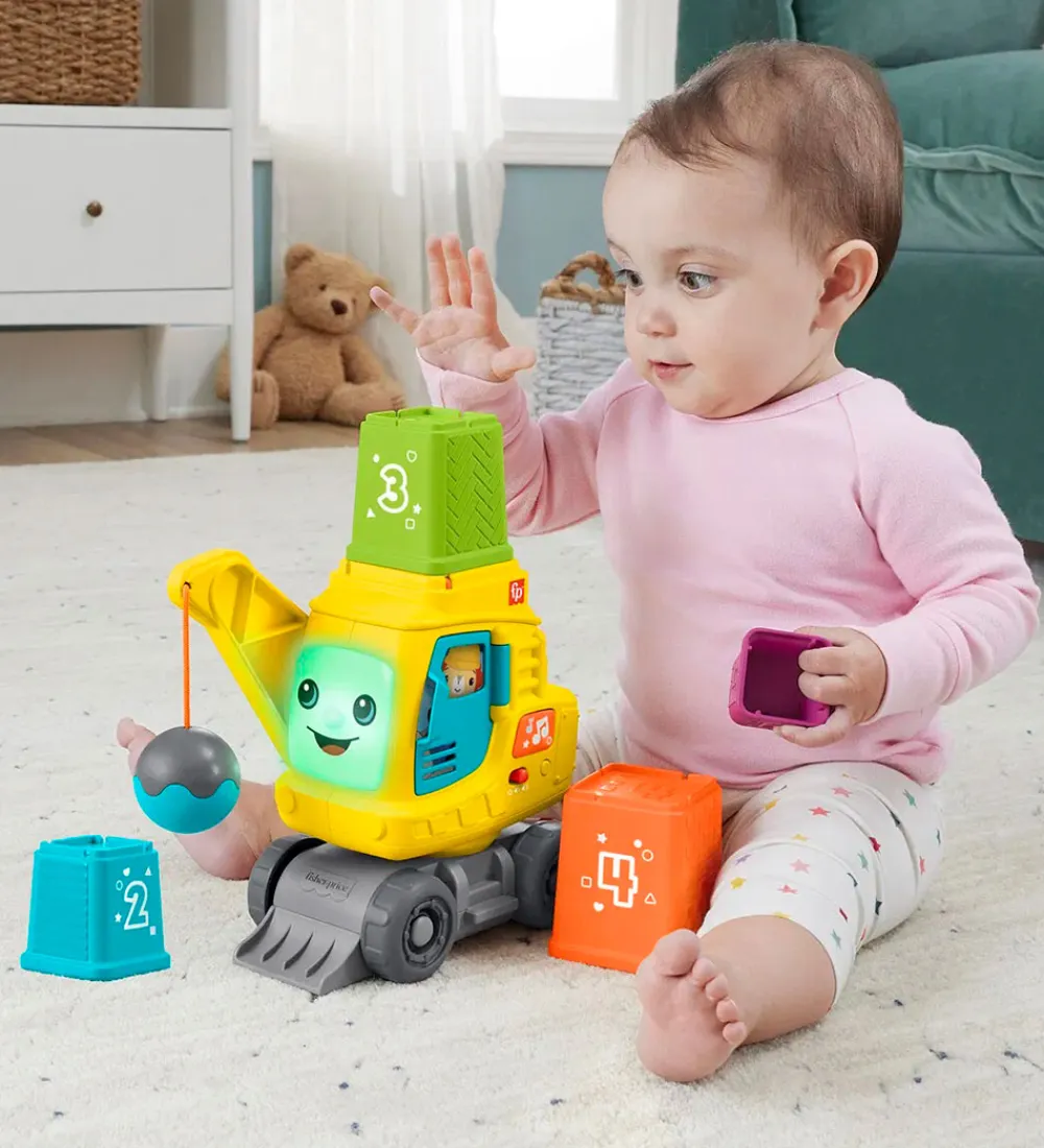 Fisher-Price Biler, Tog Og Køretøjer|Babylegetøj>Legetøj - Count & Stack Crane