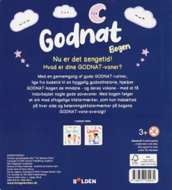 Forlaget Bolden Bøger>Billedbog - Godnat Bogen - 50+ Klistermærker