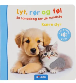 Forlaget Bolden Bøger>Bog m. Lyd - Lyt, Rør og Føl - Kære dyr