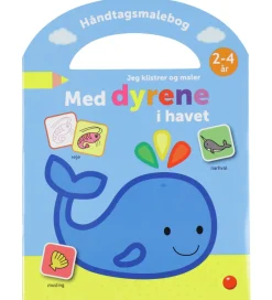 Forlaget Bolden Bøger|Malebog>Håndtagsmalebog m. klistermærker - Med Dyrene i