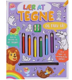 Forlaget Bolden Bøger|Malebog>Malebog - Lær at tegne - og farv så!