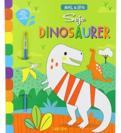 Forlaget Carlsen Bøger|Malebog>Malebog - Mal og Leg - Seje Dinosaurer