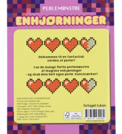 Forlaget Tukan Bøger>Bog - Perlemønstre - Enhjørninger - DA