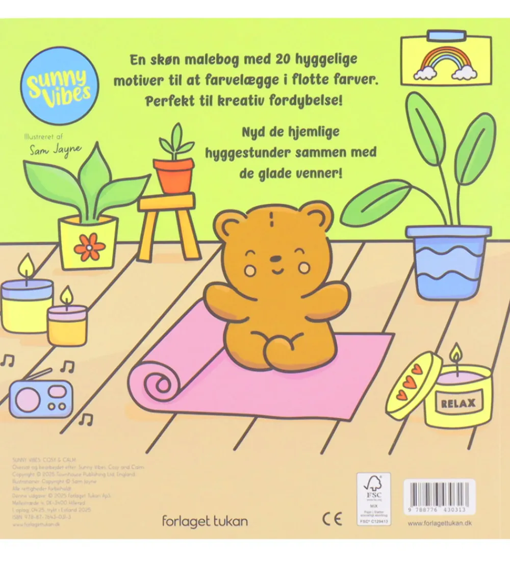 Forlaget Tukan Kreativ Leg|Malebog>Malebog - Cozy Time - Sunny Vibes: Cozy & Calm